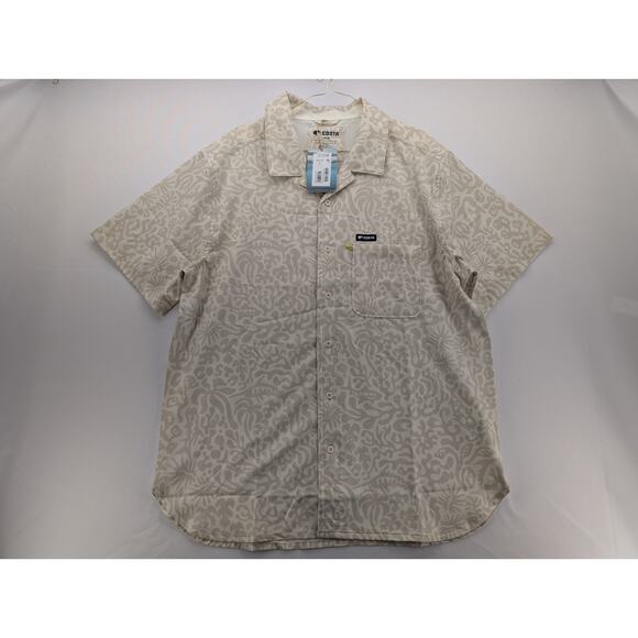 NWT Costa Camp Tech Woven Printed Shirt in Tropical Fauna Sail size Large - Picture 1 of 6